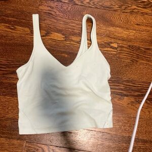 Light Green V-Neck Crop Top